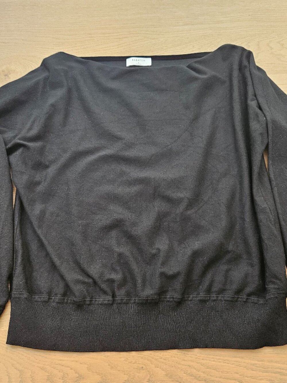Babaton (Aritzia) Black Boat Neck Sweatshirt | Size Small